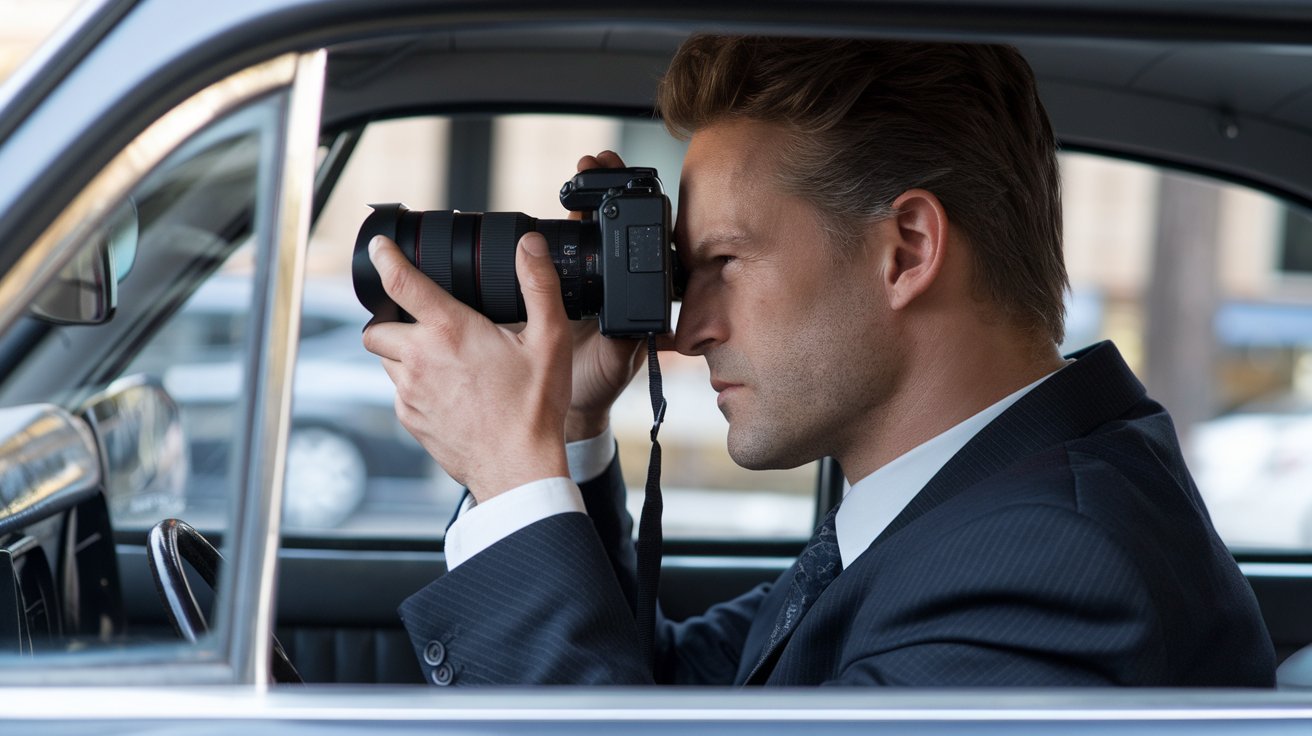 private eye conducting surveillance; investigation service Wolfsburg Germany, investigation company Wolfsburg Germany, investigation firm Wolfsburg Germany, private investigations Wolfsburg Germany